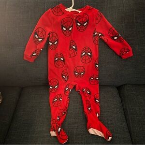 Marvel Red Spider-Man toddler onesie Footie Pajamas